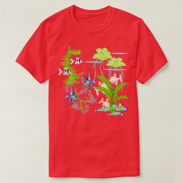 Camiseta Tanque de peces tropicales (Diseño del anverso)