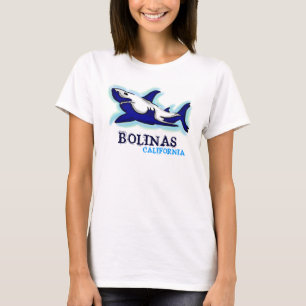 Camiseta Tanque de tiburón azul para mujeres de Bolinas Cal