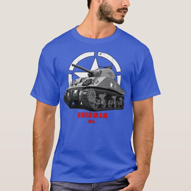 Camiseta Tanque militar M4 Sherman WW2 (Anverso)