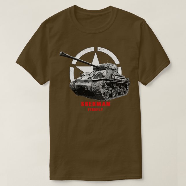 Camiseta Tanque militar WW2 de la Furia de la Pesca de Sher (Diseño del anverso)