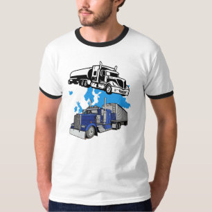 Camiseta Tanquero de Transporte Global y Camión Semirremolq