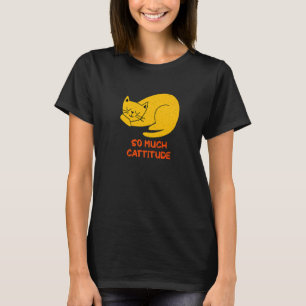 Camiseta Tanta Cattitud  Humor de Mamá Gata Papá Gato Compa
