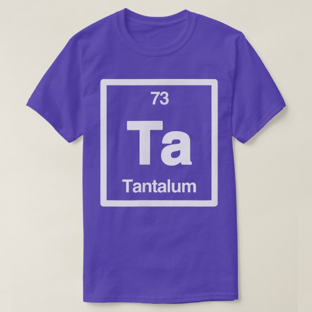 Camiseta Tantalum - Ta - Tabla periódica de elementos - Cie (Diseño del anverso)