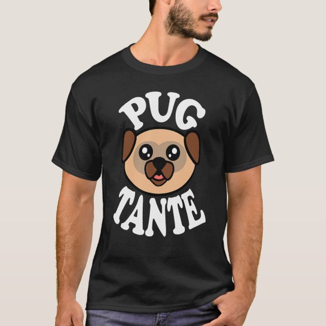 Camiseta Tante de Pug adorable (Anverso)