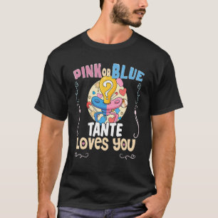 Camiseta Tante rosa o azul te ama mejor tía de todos