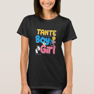 Camiseta Tante rosa o azul te ama mejor tía de todos