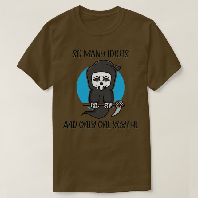 Camiseta Tantos Idiotas Sólo Un Humor Oscuro Círculo 2 (Diseño del anverso)
