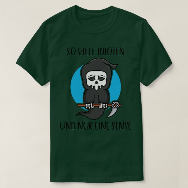 Camiseta Tantos Idiotas Sólo Un Humor Oscuro Círculo 3 (Diseño del anverso)