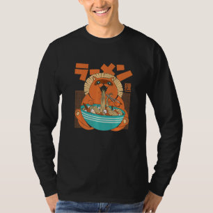 Camiseta Tanuki Yokai japonés lindo perro mapache