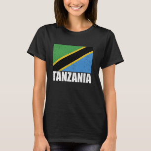 Camiseta Tanzania Bandera Grunge Vintage Souvenir