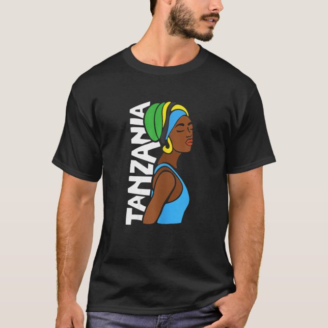 Camiseta Tanzania Bandera tanzana herencia africana (Anverso)