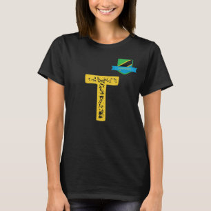 Camiseta Tanzania Carta de grupo de bandera humana a Tanzan