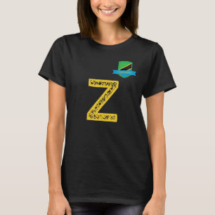 Camiseta Tanzania Letra grupo de bandera humana Z Tanzania
