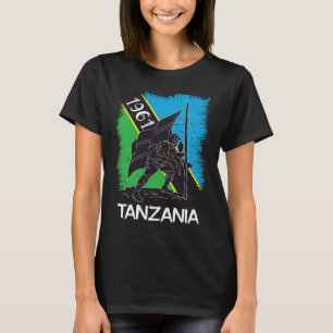 Camiseta Tanzania Orgullo Kilimanjaro Montaña Mapa Bandera