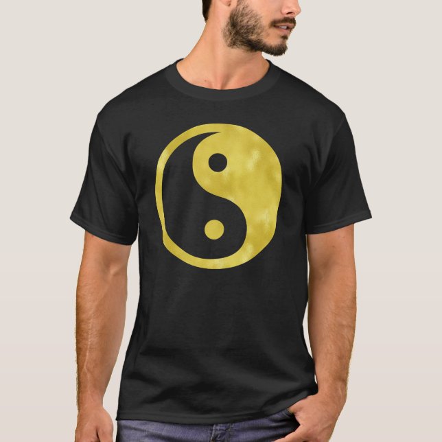 Camiseta Taoism metálico de Yin Yang del falso Relieve (Anverso)