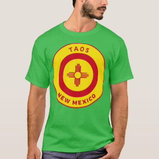 Camiseta Taos Nuevo México Bandera Zia Bullseye