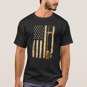Camiseta Tap Cerveza Bandera de Estados Unidos Diversión bo