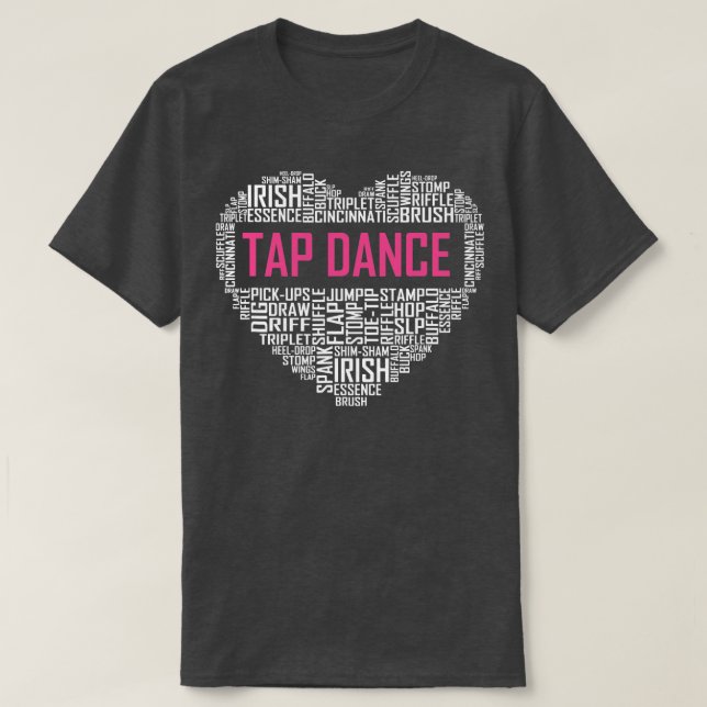 Camiseta Tap Dance Love Heart (Diseño del anverso)