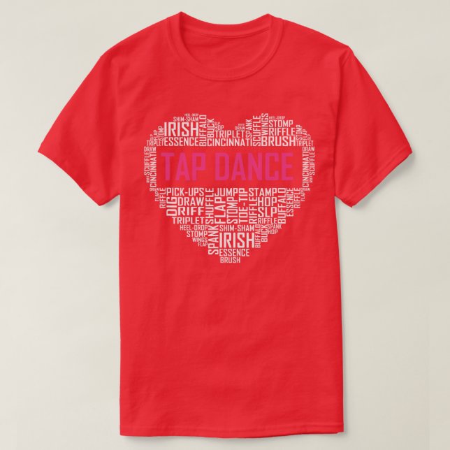 Camiseta Tap Dance Love Heart (Diseño del anverso)