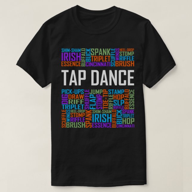 Camiseta Tap Dance Words (Diseño del anverso)