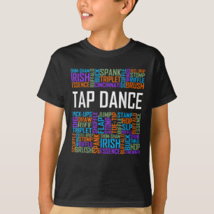 Camiseta Tap Dance Words Lover Tap Dancer Teatro Bailando