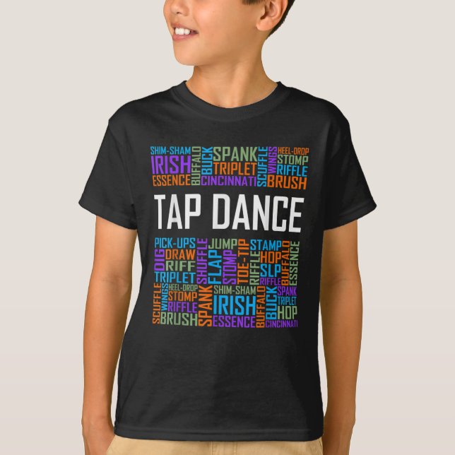 Camiseta Tap Dance Words Lover Tap Dancer Teatro Bailando (Anverso)