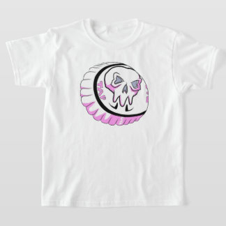 Camiseta Tap Pegatina de cráneo rosado