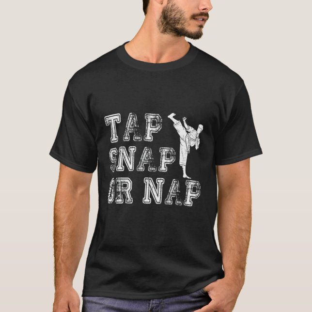 Camiseta Tap Snap O Nap Bjj Brasil Jiu Jitsu 1 (Anverso)