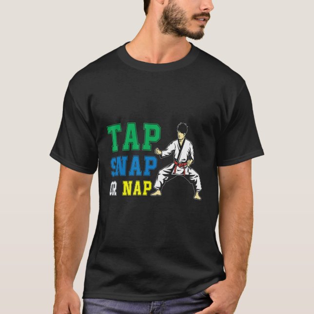 Camiseta Tap Snap O Nap Bjj Brazil Jiu Jitsu (Anverso)