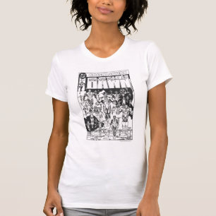 Camiseta Tapa de amanecer esmeralda, negro y blanco