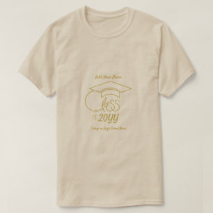 Camiseta Tapa de graduación de clase de oro - Personalizada