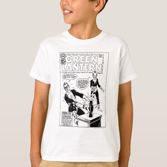 Camiseta Tapa de Linterna Verde y Sinestro, negro y blanco (Anverso)