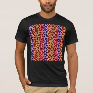 Camiseta Tapa de piel de leopardo de color retro
