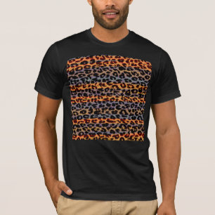 Camiseta Tapa de piel de leopardo de patrón retro