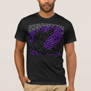 Camiseta Tapa de piel de leopardo de patrón retro