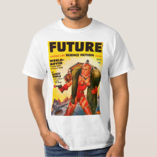 Camiseta Tapa del héroe del Chica de ciencia-ficción de la 