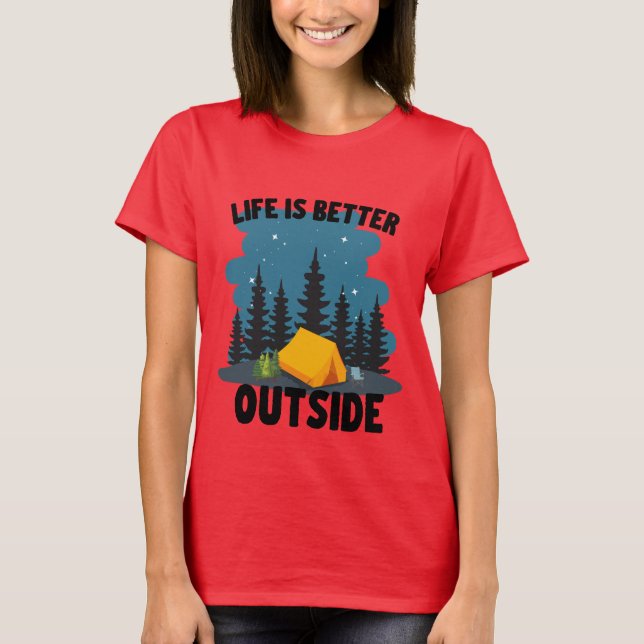 Camiseta Tapa exterior de camping (Anverso)