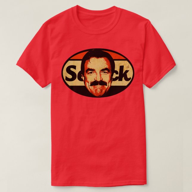 Camiseta Tapa vintage selleck (Diseño del anverso)