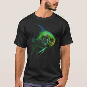 Camiseta Tapas gráficas de neón verde tetra para hombres mu