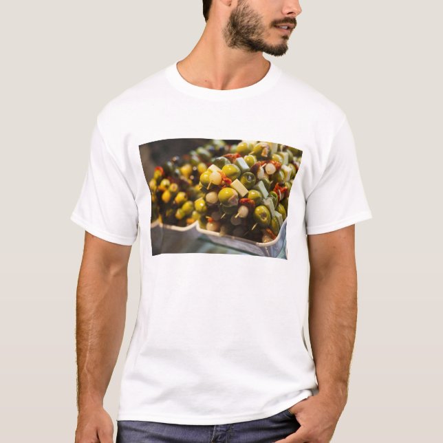 Camiseta Tapas hechas con aceitunas rellenas (Anverso)