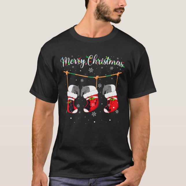 Camiseta Tapir En Navidad Calcetines Funny Chr Fantasmo De  (Anverso)