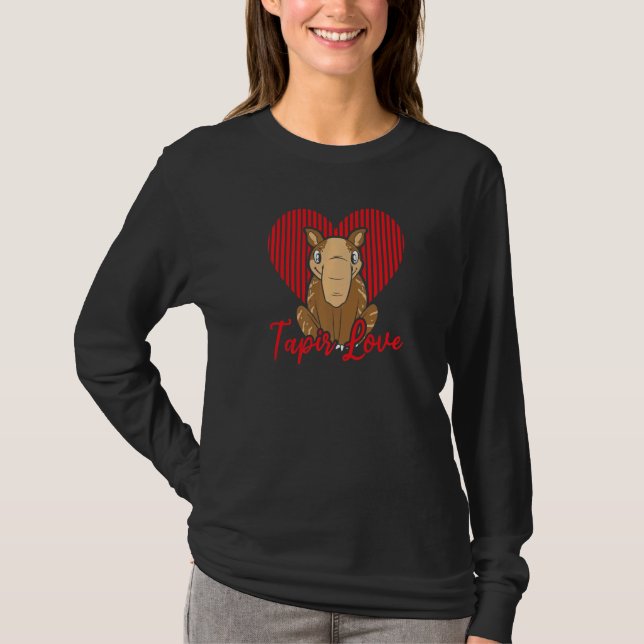 Camiseta Tapir Heart Wildlife Animal Zookeeper Tapirrific   (Anverso)