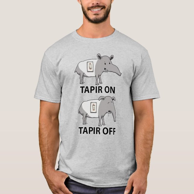 Camiseta Tapir lindo y divertido en Tapir apagado (Anverso)