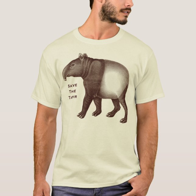 Camiseta Tapir malayo - Salven el Tapir, amo a los Tapir (Anverso)