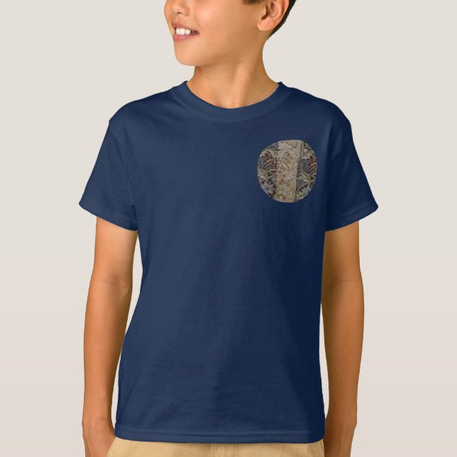 Camiseta Tapiz Botánico Clásico de Campanilla Azul de Willi (Anverso)