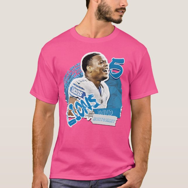 Camiseta Tapiz de Camisas de Fútbol de David Montgomery (Anverso)