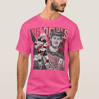 Camiseta Tapiz de camisas de hockey Jack Hughes