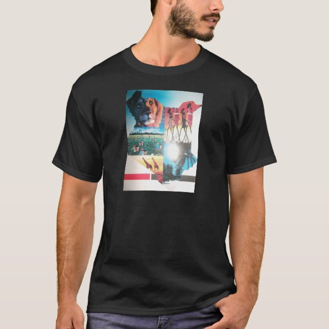 Camiseta Tapiz keniano: Vida silvestre, cultura y playa cos (Anverso)