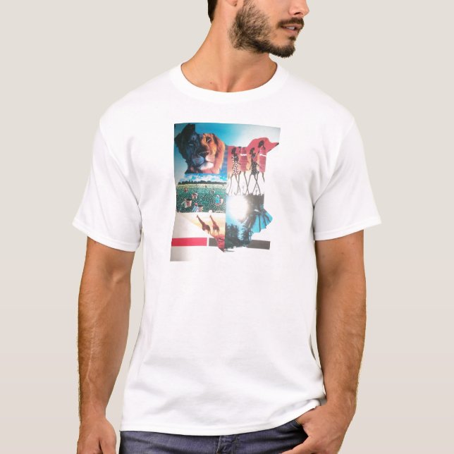 Camiseta Tapiz keniano: Vida silvestre, cultura y playa cos (Anverso)