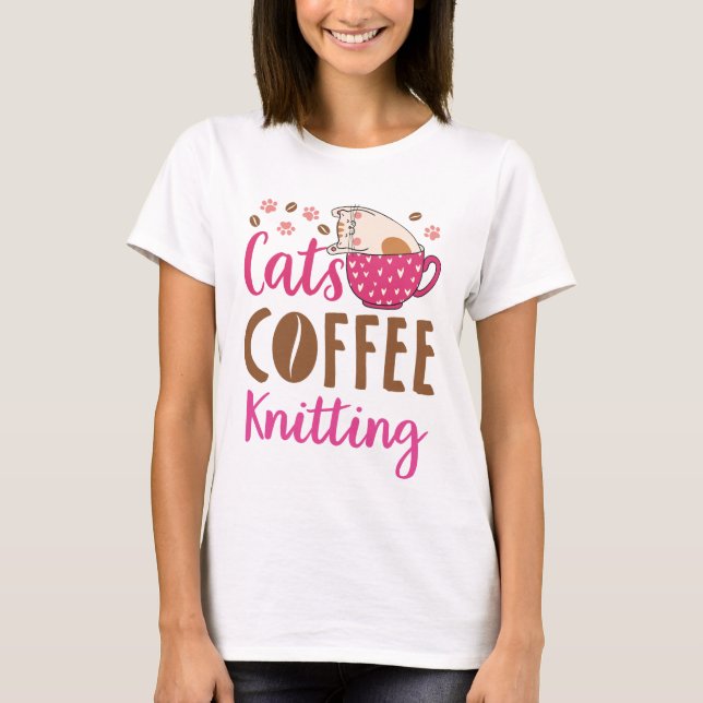 Camiseta Tapón de café para gatos (Anverso)